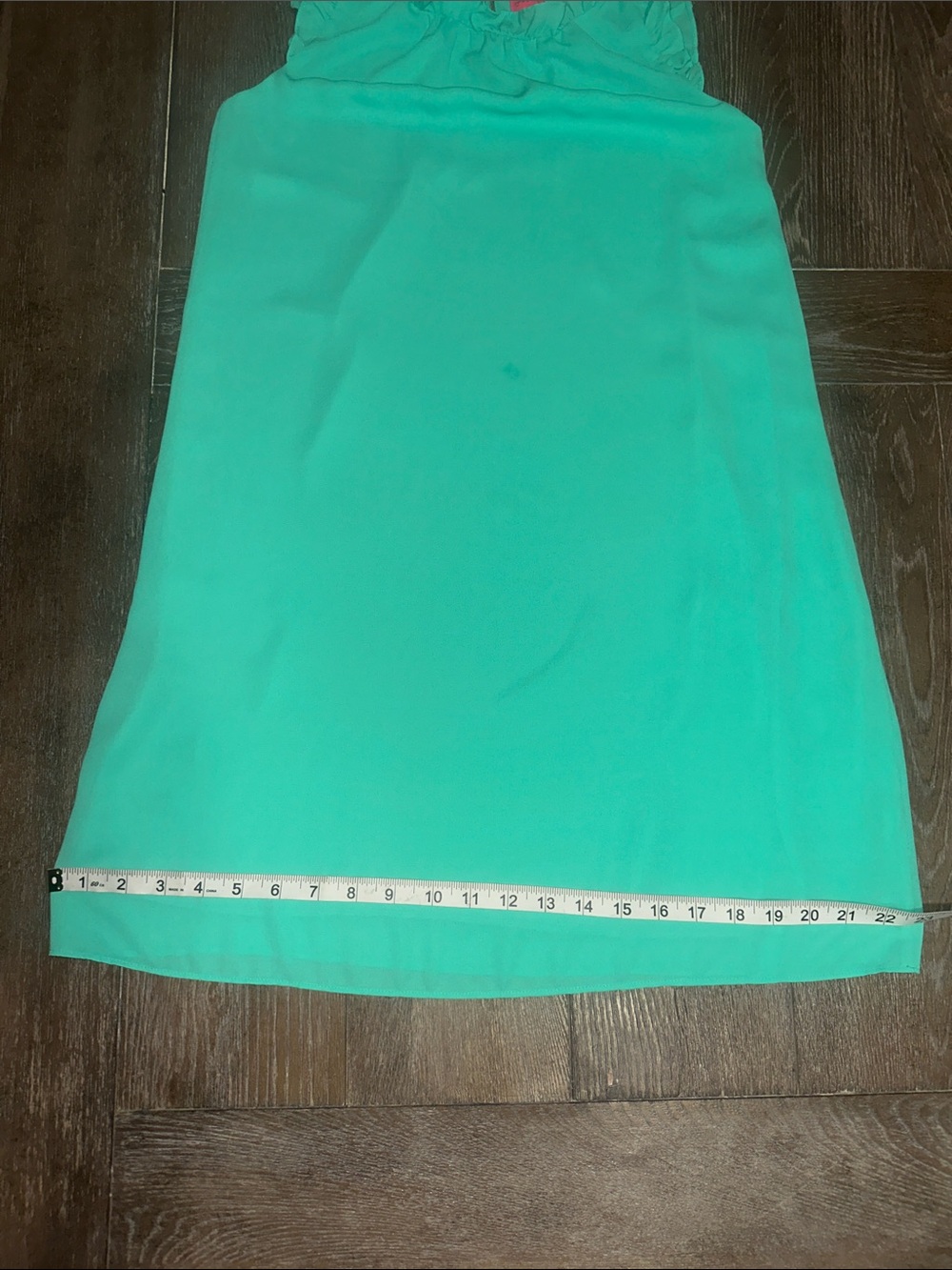 Lilly Pulitzer Teal Ruffle Neck Shift Dress XXS Preppy Resort Mini Dress - Picture 7 of 10